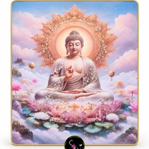 Buddha Crystal-Embellished Decorative Wall Art (small)